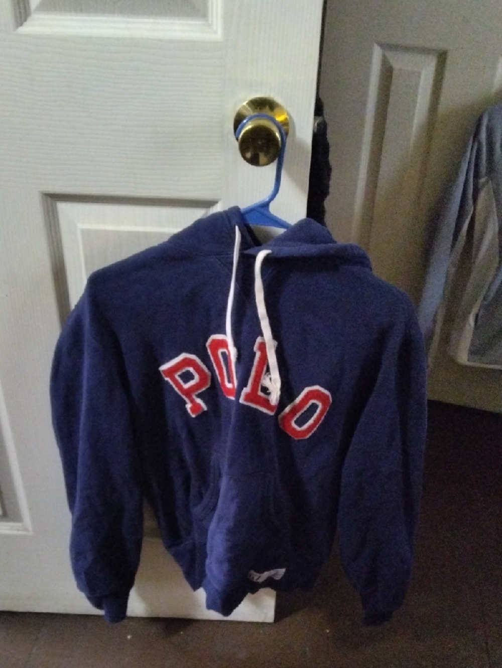 Polo by Ralph Lauren Navy Hoodie with Red POLO Applique